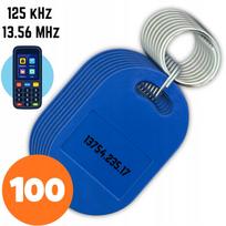 RFID prieigos raktų pakabukai Spreest TAG-6, 100 vnt., 125 kHz ir 13.56 MHz
