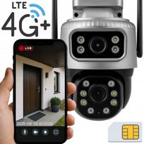 Spreest C20-4G V380 GSM 4G LTE pasukama stebėjimo kamera su dviem objektyvais