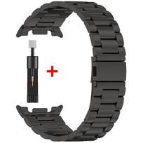 VIENAS nerūdijančio plieno dirželis Samsung Galaxy Watch 8 44mm 40mm 8 Classic 46mm Metalinė apyrankė Galaxy Watch Ultra 2025 47mm DirželisMN Galaxy Watch Ultra juoda
