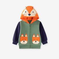 Little Maven Berniukų striukė Rudens Animacinis su gobtuvu Vaikų džemperis Mielas Kūdikio viršus C074 6Y (130cm) orange