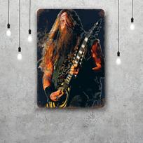Zakk Wylde Metaliniai ženklai sienų dekoras Vintažiniai skardos ženklai Kapitono Metalinis Plakatas Dekoras Barui Pub Klubui Sienų Dekoracija 20x30cm（7.8x11.8inch） gray