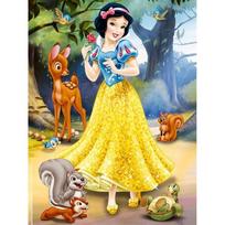 Disney deimantinė tapyba Snieguolė ir miško draugai tematikos meno iliustracija 5D kryželiu siuvinėjimas kabinamas spaudinys 5D dėlionė mozaika siuvinėjimas namų dekoras Round 40x50cm yellow