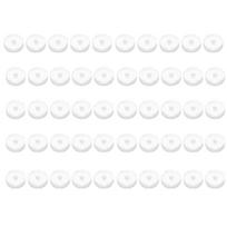 50 vnt. Silikoniniai gijimo auskarų diskeliai nuo pūlinukų, 7 mm Plastikiniai auskarų užsegimai 1 white