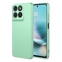 Lankstus skysto silikono dėklas Motorola Moto G67 G77 G17 G57 Power apsauginiam dangteliui Spalvotas TPU Fundas Coque Capa Motorola Moto G17 šviesiai žalios spalvos
