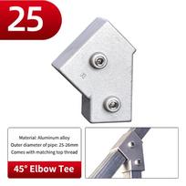 20X20Mm Kvadratinio Vamzdžio Trijų Krypčių 25X25Mm 30Mmx30Mm Aliuminio Lydinio Alkūnės Jungties Jungiklio Priedai Vamzdžio Fiksuota Jungtis