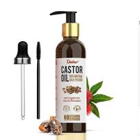 Dabur Cold Pressed 100% Pure Castor (Arandi) Oil - 200Ml | Promotes Hair Growth, Hydrates Skin & Reduces Wrinkles | Rich In Vitamin E, Omega 6 & 9 black