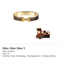 HERMES Clic HH Bangles Women's Gold H703203FM5C One Size 1 auksinė