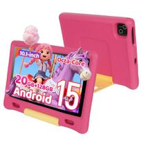 Android 15 Kids Tablet, 10.1 Inch, HD 1280×800 Display, 20GB RAM+128GB ROM, 5MP+8MP Camera