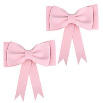 Pink Bow Cake Toppers EVA Foam Bowknot Cake Decorations for Wedding Birthday Baby Shower Party Supplies DIY Gift Box Wrap Decor white