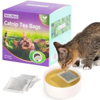 15 Pack Cat Catnip Tea Bags Natural Catnips Packets For Cat Or Toy Soaking Water Replacement Pouch Cat Grass Promote Active Play purple