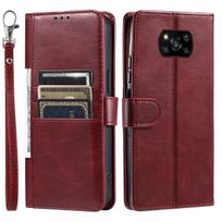 Cover for Xiaomi POCO X3 Pro,X3 NFC Retro PU Leather Flip Wallet Phone Case Multi Card Slots POCO X3 Pro black