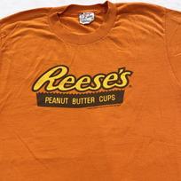 vintažiniai 80-ųjų REESE’S PEANUT BUTTER CUPS marškinėliai MAŽI minkšti ploni užkandžių saldainiai S brown