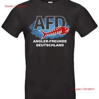 AfD marškinėliai žvejybos draugams ir politikos gerbėjams Pareiškimas Vokietija Dizainas vintage Skalbtas Laisvalaikio grafinis Unisex Universalus 3XL įvairiaspalvis