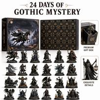 Advent Calendar Days Holiday Countdown with Surprise Acrylic Accessories One Size black