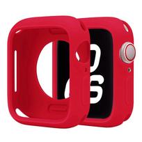 Soft Silicone Case for Apple Watch 11-10 46mm 42/40/44/41/45mm Bumper protector Cover iwatch Series 9 8 7 6 5 4 SE 3 Accessories 7 12 rose red 42mm Series 1 black