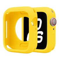 Soft Silicone Case for Apple Watch 11-10 46mm 42/40/44/41/45mm Bumper protector Cover iwatch Series 9 8 7 6 5 4 SE 3 Accessories 7 05 Yellow 42mm Series 11-