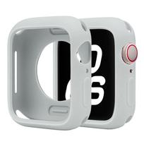 Soft Silicone Case for Apple Watch 11-10 46mm 42/40/44/41/45mm Bumper protector Cover iwatch Series 9 8 7 6 5 4 SE 3 Accessories 7 08 light gray Series 9-8-