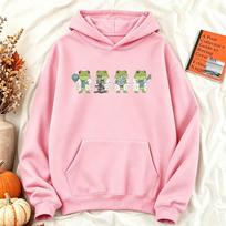 Cute Frog Scientist Science Teacher Hoodie Men Women Sweatshirt Aesthetic Biology Graphic Pullover Harajuku Tops Hoodies XL pink
