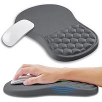 Memory Foam Ergonomic Mouse Pad Massage Bumps Non Slip Base Wrist Support Mousepad Smooth Surface Wrist Rest Office Mousepad tamsiai pilka spalva