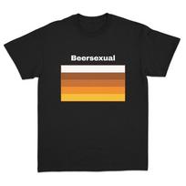 Beersexual vėliavos marškinėliai vyrams moterims juokinga dovana alaus mėgėjui trumpomis rankovėmis grafinis marškinėlis hip hopo gatvės stiliaus laisvalaikio vasaros viršus 2026 naujas M brown