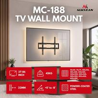 Maclean TV Mount / Bracket, max VESA 600x400, 37-86", up to 45 kg, black, tilt adjustment 0 8 , MC-188