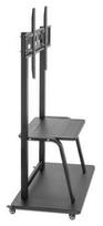 Manhattan TV & Monitor Mount, Trolley Stand, 1 screen, Screen Sizes: 37-100", Black, VESA 200x200 to 800x600mm, Max 150kg, Shelf