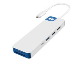 Hyper HyperDrive Flex 8 Port USB-C Hub, White/Blue | HD4102BUGL | HDMI ports quantity 1