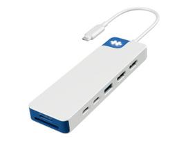 Hyper HyperDrive Flex 9 Port Dual 4K HDMI Dock, White/Blue | HD4103BUGL | HDMI ports quantity 2