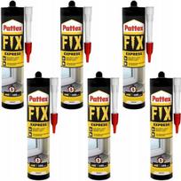 6x Pattex Fix Express montavimo klijai medienai, akmeniui, betonui, stiklui, palangėms