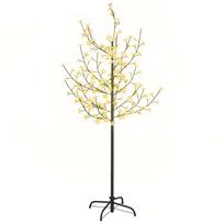 vidaXL LED medis su vyšnių žiedais, 150cm, 120 šiltų baltų LED