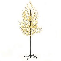 vidaXL LED medis su vyšnių žiedais, 180cm, 200 šiltų baltų LED