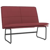 vidaXL Suoliukas, raudonojo vyno spalvos, 100x75x76cm, dirbtinė oda