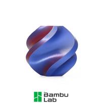 3D plastikas Bambu Lab PLA šilkas mėlyna–raudona (Midnight Blaze) (13902) 1.75mm/1kg