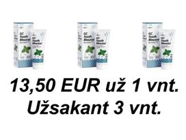 GC Tooth Mousse Recaldent mėtų skonio dantų kremas be fluoro 40 g (35 ml). Po 13,50 EUR už 1 vnt. užsakant 3 vnt.