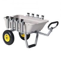 Paplūdimio žvejybos vežimėlis KT-2055 90,7 kg apkrovos talpa 835x500x200 mm 8 meškerių laikikliai