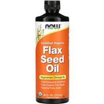 NOW Foods, Sertifikuotas ekologiškas linų sėmenų aliejus, 710 ml (24 skysčio uncijos)