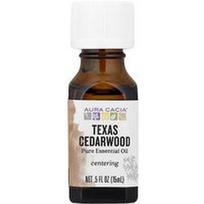 Aura Cacia, Grynas eterinis aliejus, Teksaso kedro mediena, 15 ml (0,5 fl oz)