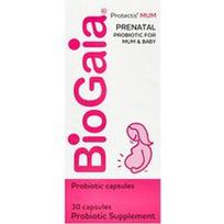 BioGaia, Protectis MUM, prenatalinis probiotikas, mamai ir kūdikiui, 100 milijonų KSV, 30 kapsulių