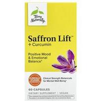 Terry Naturally, „Saffron Lift™“ + kurkuminas, 60 kapsulių