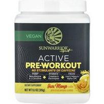 Sunwarrior, Sportas, aktyvus prieštreniruotinis gėrimas, be stimuliatorių ir kofeino, juzu mangas, 315 g