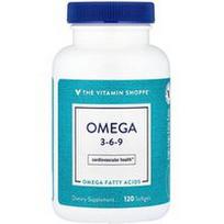 The Vitamin Shoppe, Omega 3-6-9, 120 minkštųjų kapsulių