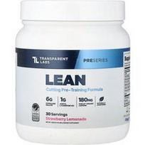 Transparent Labs, „Pre Series“, „Lean Cutting“ prieštreniruotinė formulė, braškių limonadas, 426 g