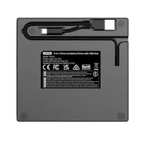 UNITEK IŠORINIS DVD/CD ĮRAŠYMO ĮRENGINYS SU USB HUBU, 5GBPS