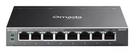 TP-Link Omada ES208GP tinklo komutatorius Valdomas L2 Gigabit Ethernet (10/100/1000) Maitinimas per Eternetą (PoE) DIN rail Juoda