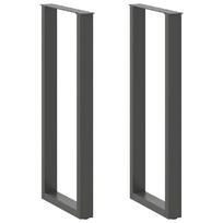 Baro stalo kojos, U formos, 2 vnt., antracito spalvos, 40x(110-111) cm, plienas