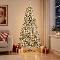 Dirbtinė Sulankstoma Kalėdų Eglutė 210 cm 300 LED Šilta balta