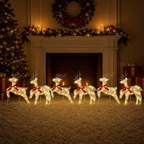 Kalėdų elnias 6 vnt. 80 LED Šilta balta 43 x 19 x 65 cm