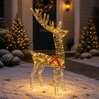 3D Kalėdų elnias LOVIISA 300 LED Šilta balta 70 x 26 x 128 cm