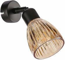Šviestuvas sieninis Candellux Lighting Amcos 91-39170, E14, 1 x 40 W, gintaro sp. / juoda sp.