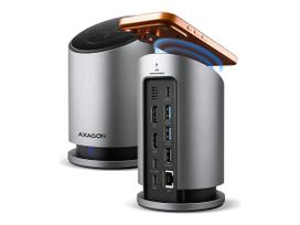 AXAGON USB-C 10Gbps Wireless Charging 9in1 hub | HMC-WL9